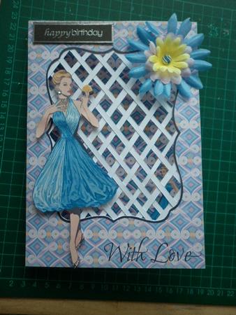 Lady in Blue - Trellis Card Kit by Marion West
