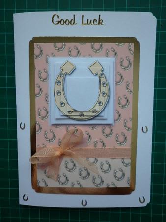Horse Shoe Pyramage Card by Marion West