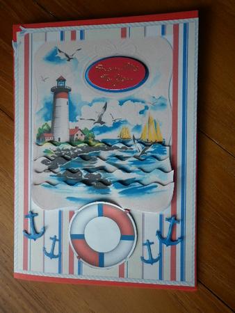 Vintage Lighthouse Fathers Day Card by Marion West