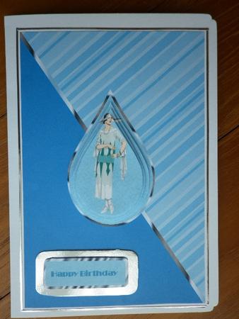 20s Lady Teardrop Pyramid Card Front by Marion West