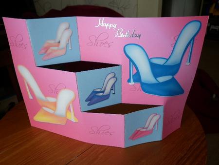 Shoes Shoes Shoes! Tri Fold Steps Card by Marion West