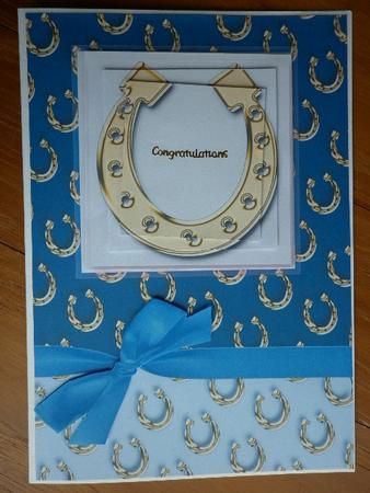Horse Shoe Pyramage Card by Marion West