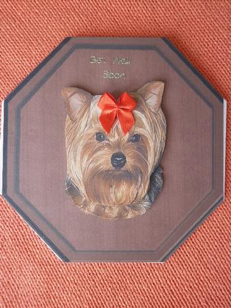 Yorkshire Terrier Plaque & Stand by Marion West
