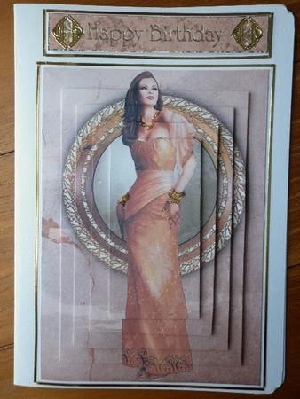 Art Deco Lady Pearl (gold) Pyramid by Marion West