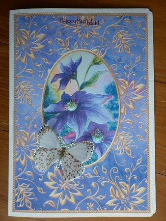 2 Floral Watercolour Toppers, Lilacs and Clematis by Marion West