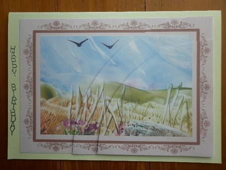 Filagree Framed Encaustic Art Quick Card by Marion West