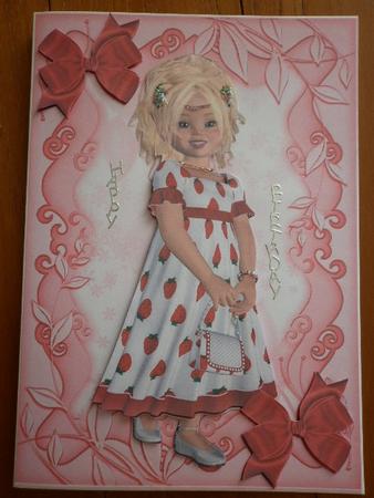 Strawberry Girl with Butterflies by Marion West