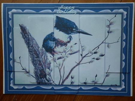 Bird on Branch Panel Card by Marion West