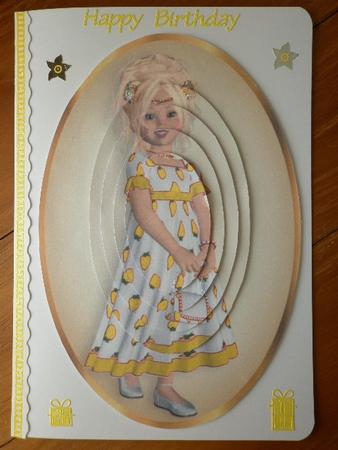 Little Strawberry Girl in Yellow, Oval Pyramids by Marion West