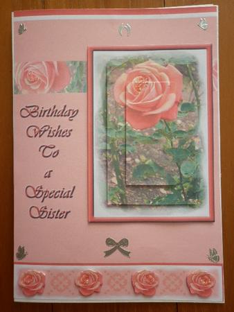 Roses Birthday Wishes to a Special Sister - A5 by Marion West