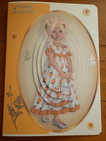 Little Strawberry Girl in Orange Oval Pyramids by Marion West