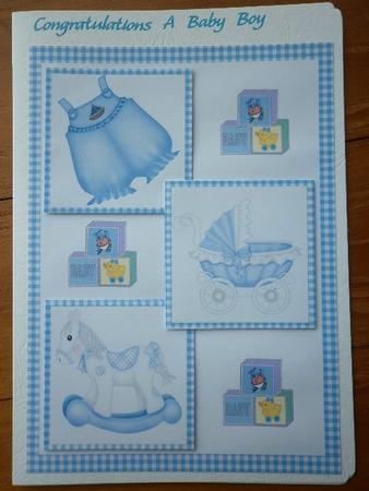 Three Squares - Christening (boy) by Marion West