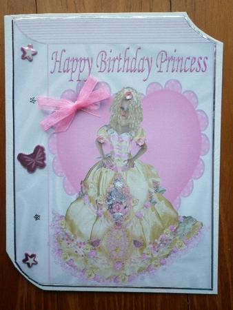 Princess in Pink with Roses in Big A4 Book Front by Marion West