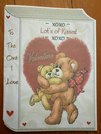 Furry Valentine Bear on a Folded Book by Marion West