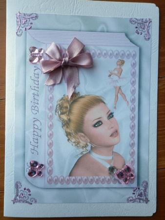 Beautiful Ballerina on a Folded Book A4 by Marion West