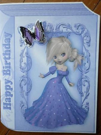 Pretty Lady in Purple Dress Folded Book by Marion West