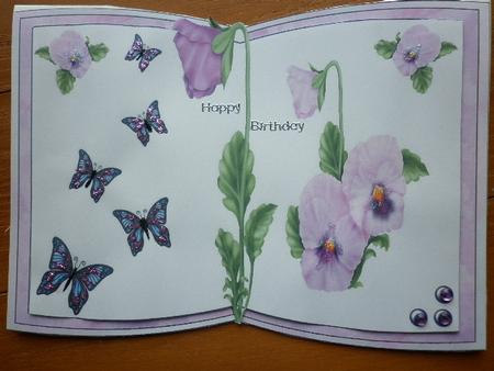 Butterflies and Pansy Mini Book by Marion West