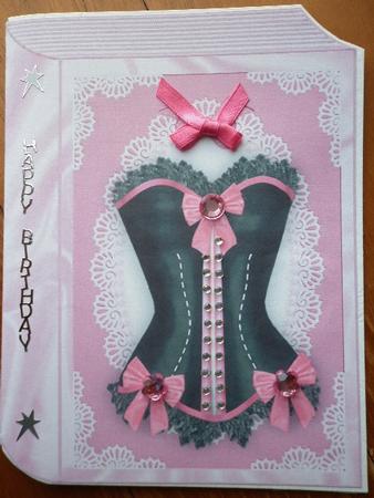 Ladies Gorgeous Basque in Lace Frame Folded Book by Marion West