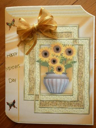 Gold Folded Book with Frame and Pretty Flowers by Marion West