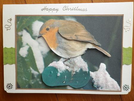 Christmas Robin Decoupage by Marion West