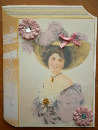 Vintage Lady with Flowers on Folded Book by Marion West