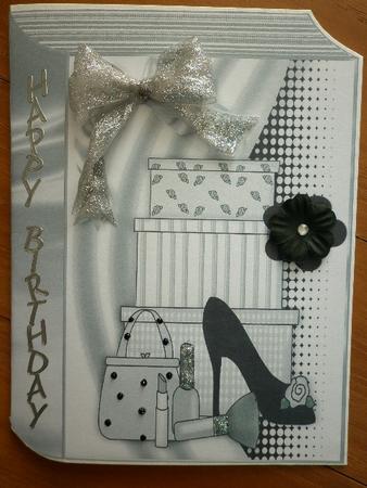 Ladies Shoe and Accessories in Funky Silver Folded Book by Marion West