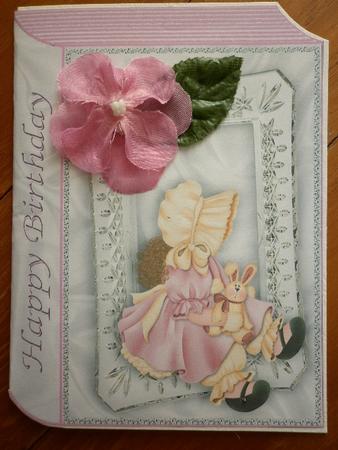 Little Bonnet Girl in Silver Frame Folded Book by Marion West