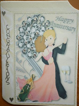 Anniversary Waltz, with Champagne and Diamonds Folded Book by Marion West