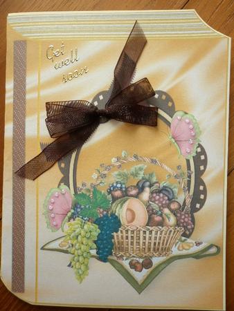 Fruit Basket with Grapes and Butterflies Folded Book by Marion West