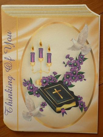 Thinking of You, Pretty Bible and Flowers, Folded Book by Marion West