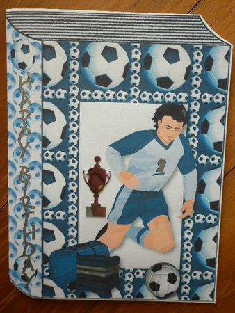 Footballer with Blue Towels, Folded Book by Marion West