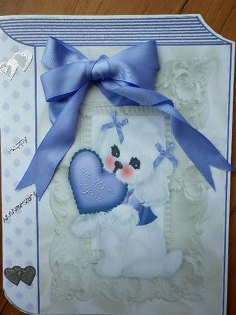 Little White Puppy with Love Heart Folded Book by Marion West