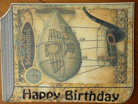 Steampunk Airship with Pipe & Clock Folded Book by Marion West