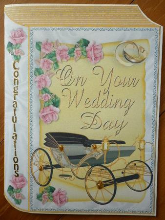 Pink Roses and Wedding Carriage , Folded Book by Marion West