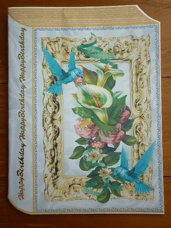 Humming Bird with Flowers and Lily, Folded Book by Marion West