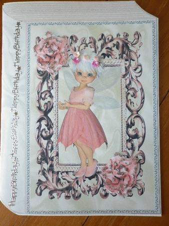 Little Rosebud Fairy in Pink in Frame Folded Book by Marion West