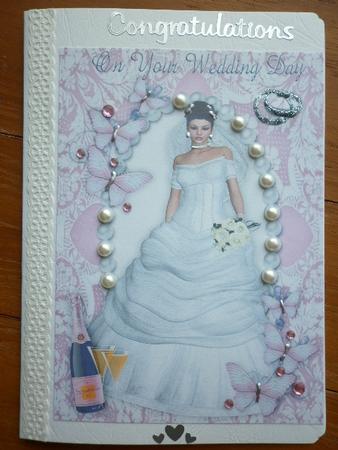 On Your Wedding Day, in Lace and Pearl Frame A4 by Marion West
