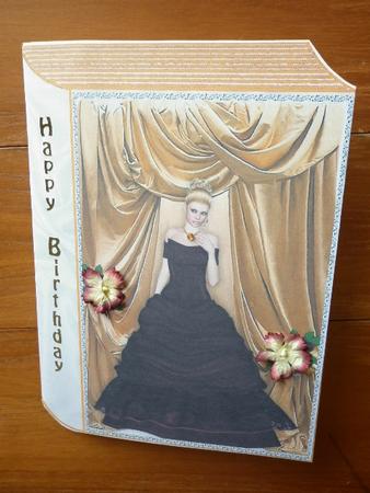 Beautiful in Ruby, with Gold Drapes and Roses Folded Book by Marion West