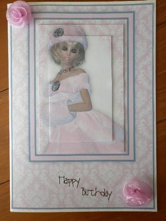 Stunning Beauty in Pink Card Front Kit by Marion West