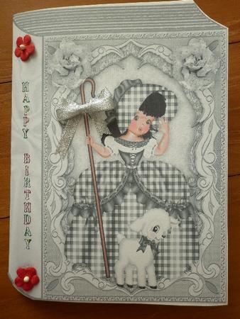 Little Bo Peep in Silver with Little Lamb Folded Book by Marion West