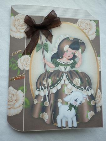 Little Bo Peep in Gorgeous Cream/brown Folded Book by Marion West