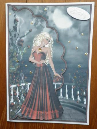 Prom Night in Red Envelope Card by Marion West