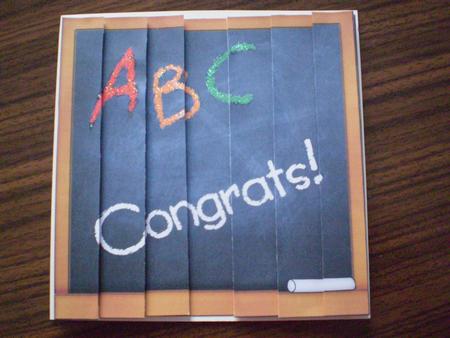 Congrats Blackboard Quick Card Side Stacker Topper by Marion West