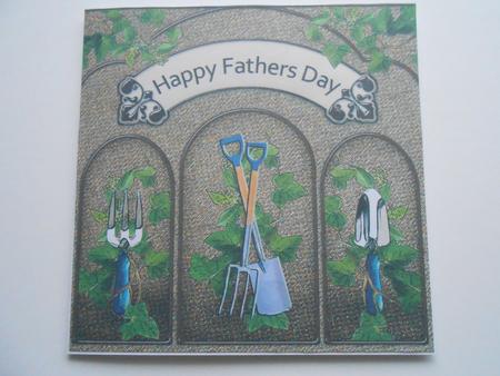 Gardening Fathers Day Fan Pyramage Topper by Marion West