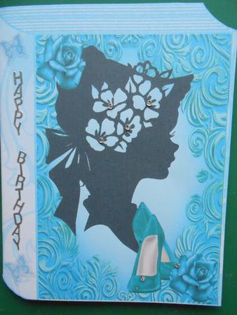 Silhouette on Vintage Lady and Modern Folded Book by Marion West