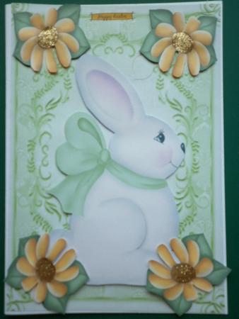 Easter Bunny with Sunflowers by Marion West