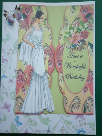 Scalloped Vintage Lady by Marion West