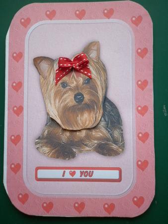 Yorkshire Terrier Pop Out Heart Card by Marion West