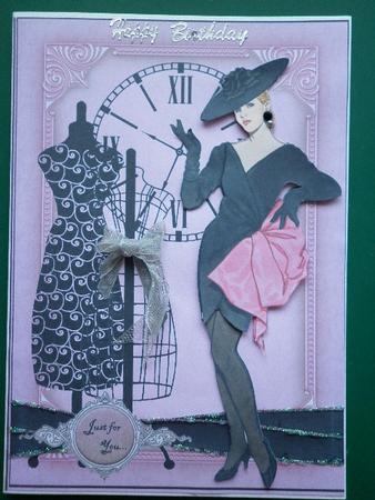 Special Lady in Pink and Black Fashion by Marion West