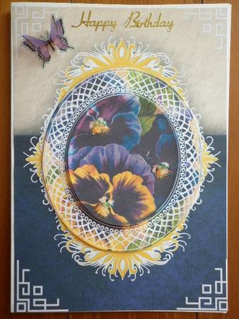 Vibrant Pansies Quick Card by Marion West